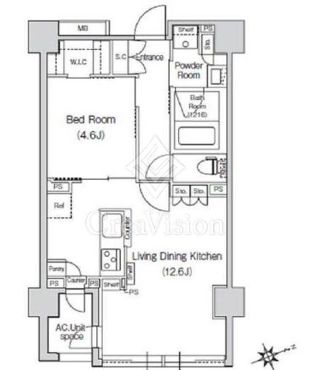 スタイリオ元住吉2 207 間取り図