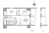 コンフォリア・リヴ住吉千田 805 間取り図