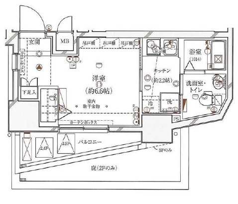 ガリシアレジデンス広尾 5階 間取り図