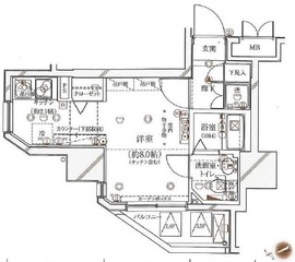 ガリシアレジデンス広尾 11階 間取り図