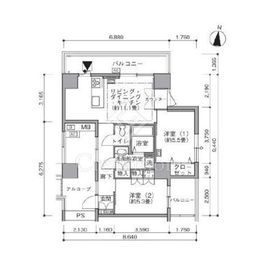 東雲キャナルコートCODAN 19-806 間取り図