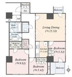グランドメゾン恵比寿の杜 5階 間取り図