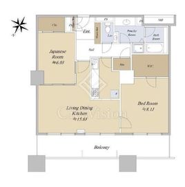 ザ・タワーグランディア 15階 間取り図