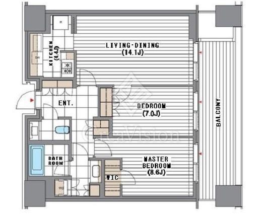 麻布台ヒルズレジデンスB 43階 間取り図