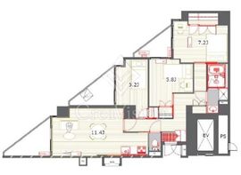 T's garden東陽町 (ティーズガーデン東陽町) 301 間取り図