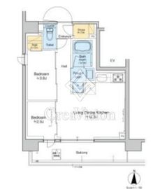 プラウドフラット西蒲田 201 間取り図