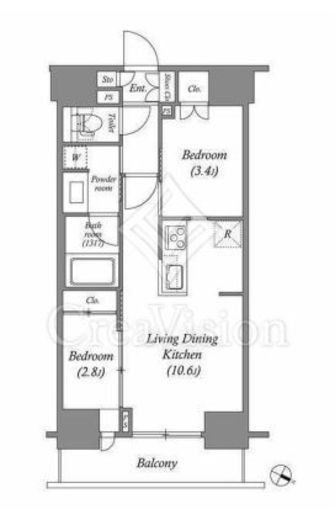 ACP RESIDENCE 浅草 802 間取り図