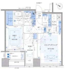 プレミストタワー白金高輪 31階 間取り図
