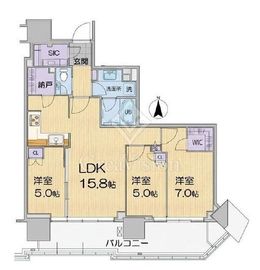 グランドシティタワー月島 29階 間取り図