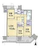 グランドシティタワー月島 56階 間取り図