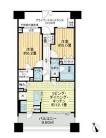 ライオンズマンションセントワーフ横濱 5階 間取り図