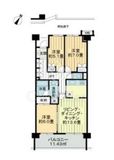 ヒルズ用賀TOKYO U CITY 5階 間取り図