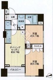 パレステュディオ新宿御苑駅前 6階 間取り図
