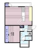 白金今里アパート 4階 間取り図