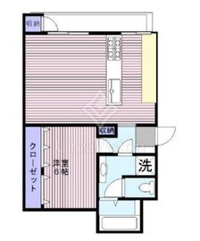 白金今里アパート 4階 間取り図