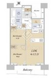 HARUMI FLAG SUN VILLAGE (晴海フラッグ サンヴィレッジ) 4階 間取り図