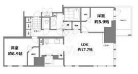 プラウドタワー渋谷 7階 間取り図