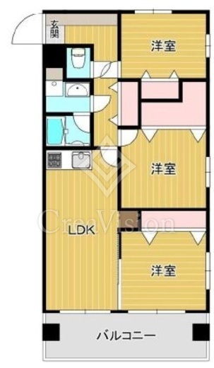 中野ハイネスコーポ 2階 間取り図