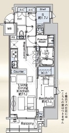 ベルファース蒲田West 506 間取り図