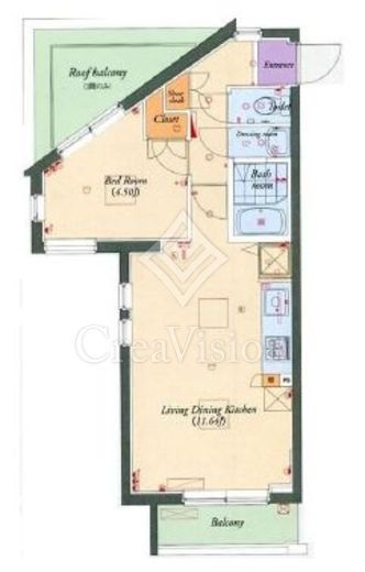 パレホームズ三軒茶屋西 3階 間取り図