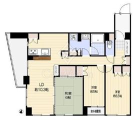 クリオ大塚壱番館 3階 間取り図