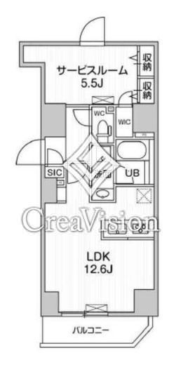 S-RESIDENCE入谷alesia 701 間取り図