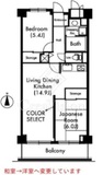 プライムアーバン武蔵小杉comodo 407 間取り図
