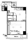 朝日南麻布マンション 8階 間取り図