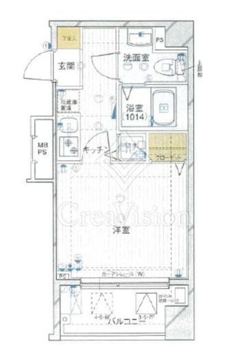 クレアシオン渋谷 4階 間取り図