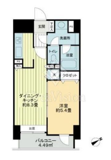ライオンズマンション浅草橋 10階 間取り図