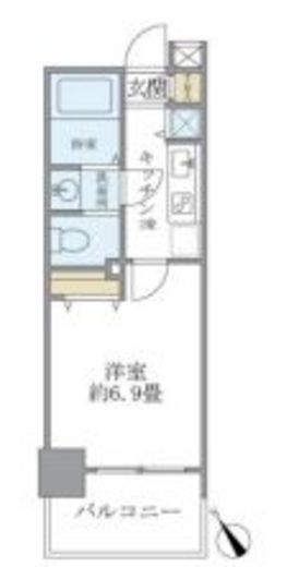 レジデンシア麻布十番 807 間取り図