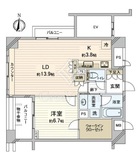 国立デュープレックスⅡ 8階 間取り図
