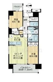 シティハウス新御徒町ステーションコート 14F1 間取り図