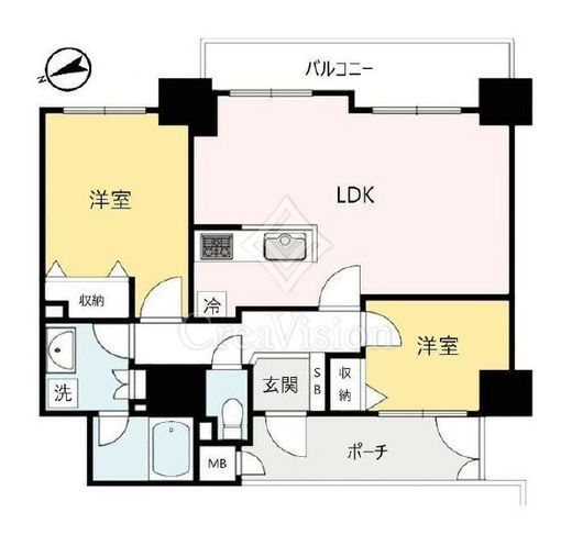 ヴィルヌーブタワー横浜･関内 11階 間取り図