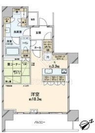 ザ・タワー横浜北仲 38階 間取り図