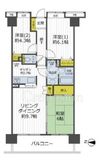 コスモ錦糸町グランステージ 3階 間取り図