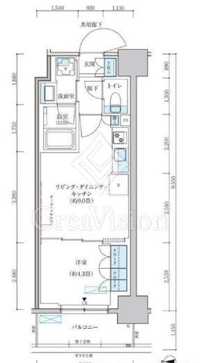 パークアクシス池袋イースト 1106 間取り図