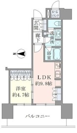 ブリリアタワー池袋 12階 間取り図