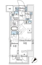 パークアクシス横浜伊勢佐木町通り 910 間取り図