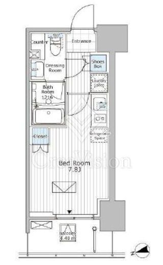 パークアクシス市川 1217 間取り図