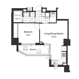 アパートメンツタワー六本木 1601 間取り図