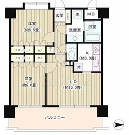プロスペアー笹塚 2階 間取り図
