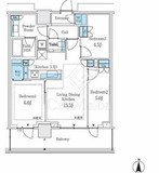 パークシティ中野　ザ　タワー　エアーズ 6階 間取り図