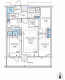 パークシティ中野　ザ　タワー　エアーズ 6階 間取り図