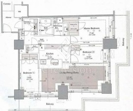 ブリリアタワー川崎 17階 間取り図