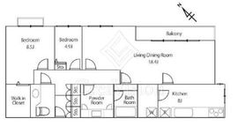 表参道シティハウス 2階 間取り図