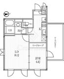 ルクレ高田馬場 5階 間取り図