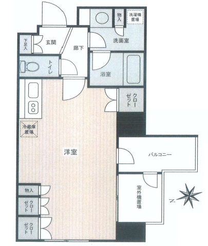 スカイグランデ汐留 5階 間取り図