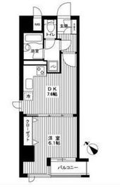 カスタリア新宿御苑 807 間取り図