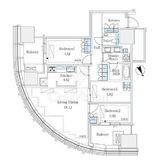 麻布台ヒルズレジデンスB 6階 間取り図
